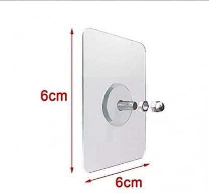 Self Adhesive Wall Hooks, Heavy Duty Sticky Hooks for Hanging 10kg (max), Waterproof Transparent Hooks for Wall (Pack of 20)